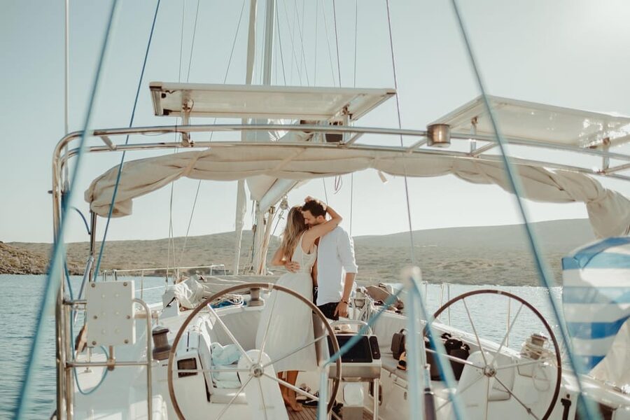 Agios Nikolaos: Golden Hour Sailboat Tour with Wine & Snacks - The return along Mirabello Bay