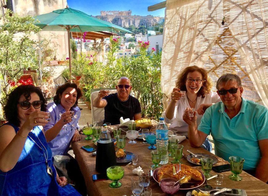 Athens: 7-Course Dinner and Wine Pairing with Acropolis View - Meeting Dimitris and Savvas over ouzo