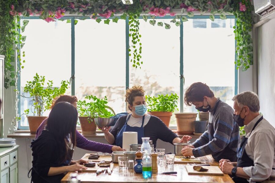 Athens: Food Market Visit and Cooking Class with Wine - Dietary needs and kitchen comfort