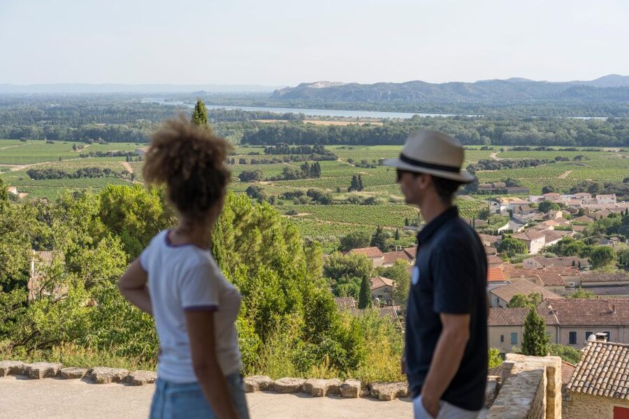 Avignon: Full-Day Châteauneuf du Pape Wines & Luberon Tour - Châteauneuf-du-Pape begins with a hilltop view