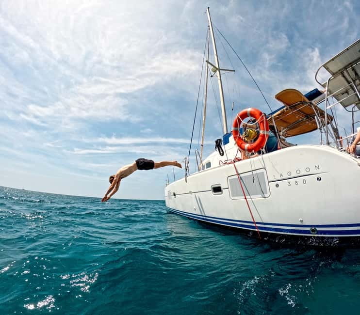 Barcelona: Catamaran Cruise w/ Sailing, Wine, & Tapa - Lawrence, Carolina, and the feel of the boat