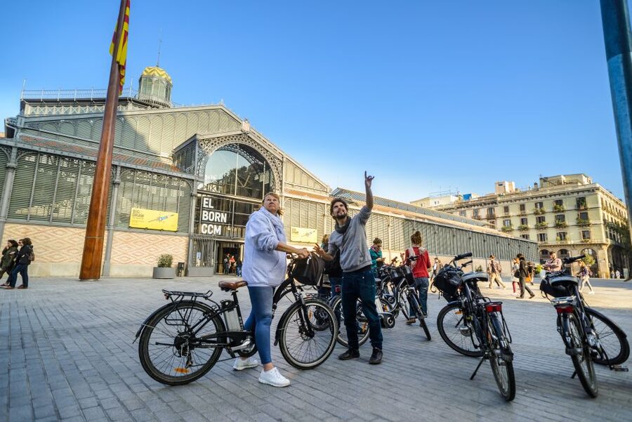Barcelona eBike Tour with Wine and Tapas Experience - Wine and tapas at a historic local spot