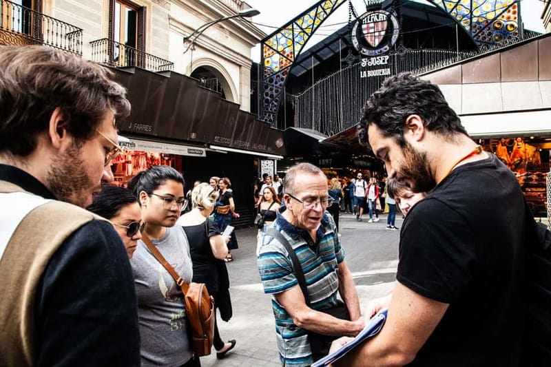 Barcelona: Markets Tour With Food and Wine Tasting Upgrade - La Rambla and the Mosaic by Joan Miró