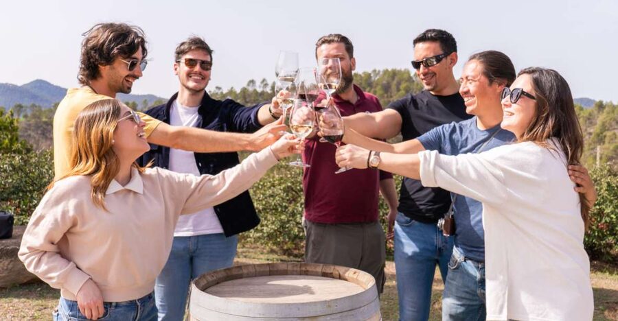 Barcelona: Montserrat, Winery Tour & Lunch with Wine Tasting - Seeing Santa Maria de Montserrat