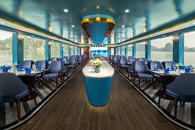 BEST SELLER - Halong 5 Star Day Cruise: Buffet, Wine & Jacuzzi - A very long day from Hanoi to Tuan Chau Marina