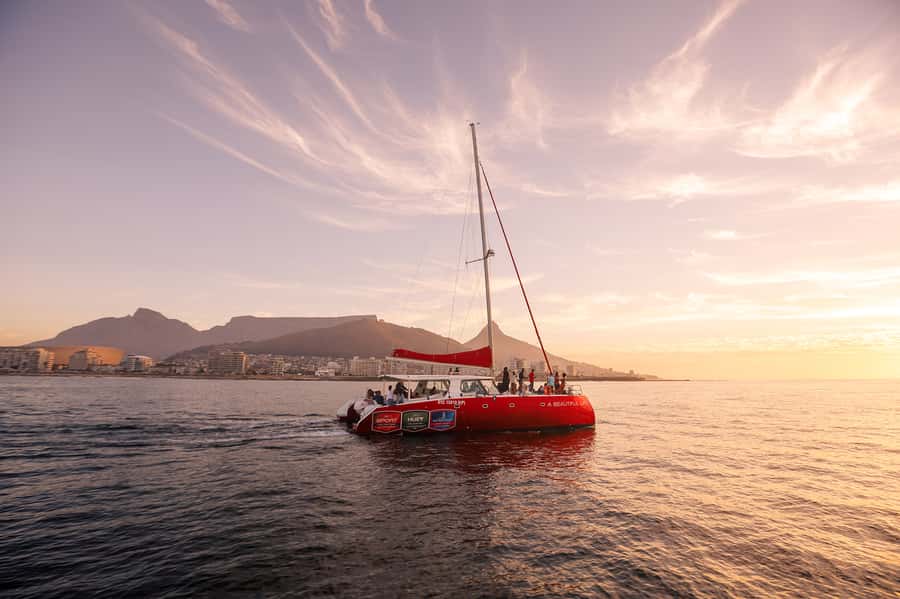 Cape Town: Catamaran Champagne Sunset Cruise - The First Glass and the Atlantic View