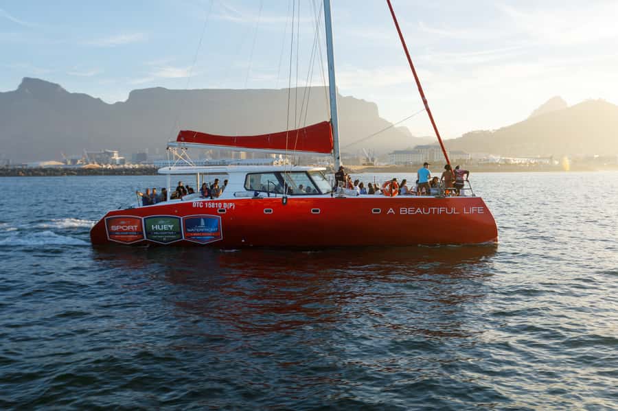 Cape Town: Catamaran Champagne Sunset Cruise - Sunset Over the Water, City Behind You