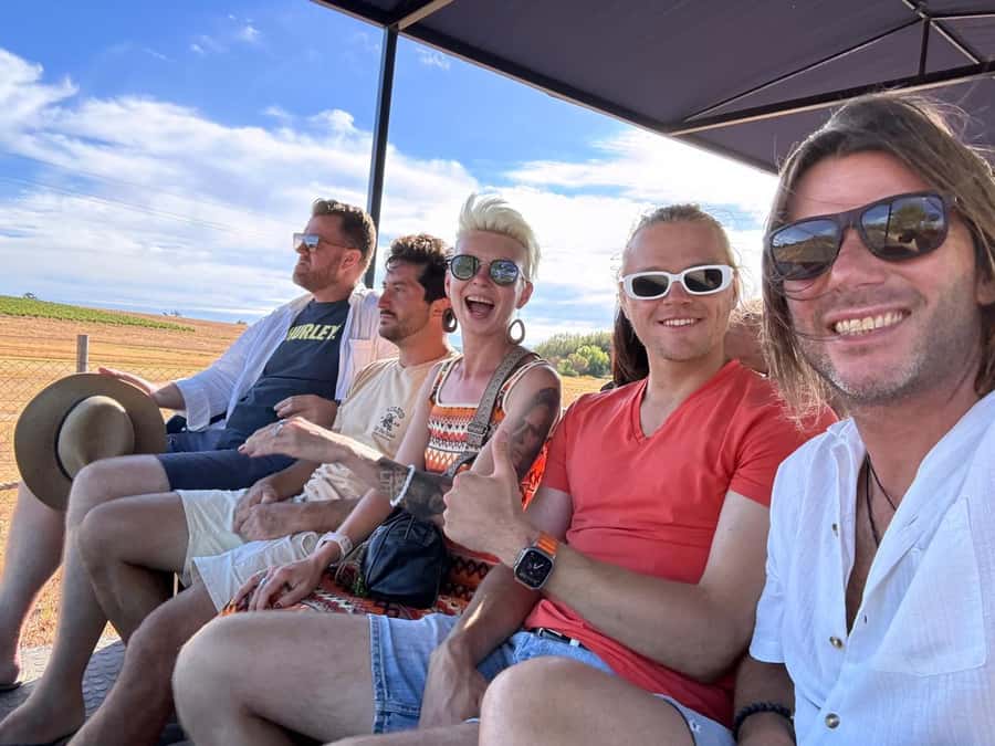 Cape Town: Stellenbosch Hop-On Hop-Off Tractor Transfer - The social side of a shared tractor