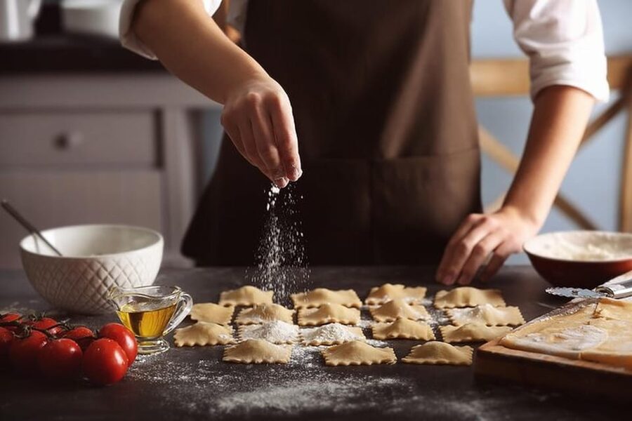 Catania: Pistachio Ravioli, Pasta Home Cooking Class w/ Wine - The dough comes first