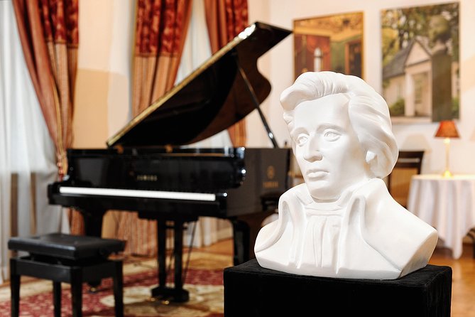Chopin Piano Concert at Chopin Gallery with a Glass of Wine - A glass of wine before the first note