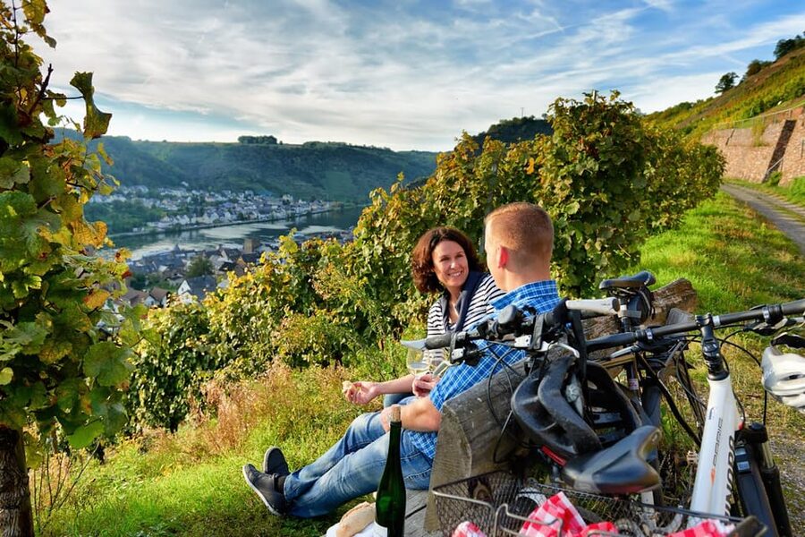 Cochem: Bike and Boat Tour with Picnic and Wine Tasting - Three wines and a bottle to take home