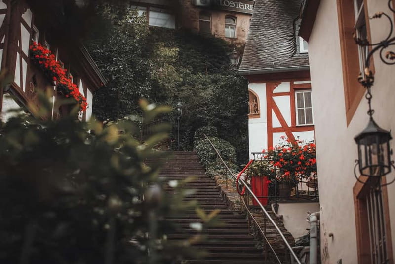 Cochem, Moselle: Boat – Beilstein, meal, wine and liqueur tasting - Three Moselle wines and tarte flambée in a historic cellar