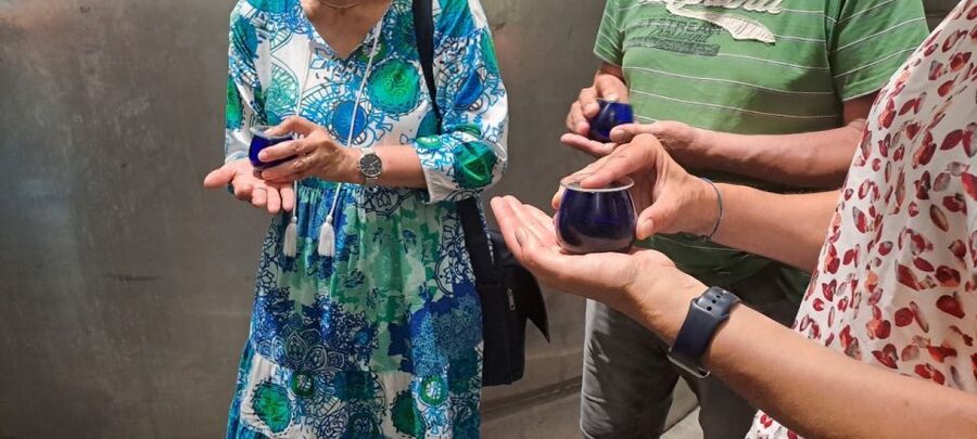 Crete: Full-Day Cretan Wines, Olive Oil, Raki and Food Tour - Trying the wheel in Thrapsano