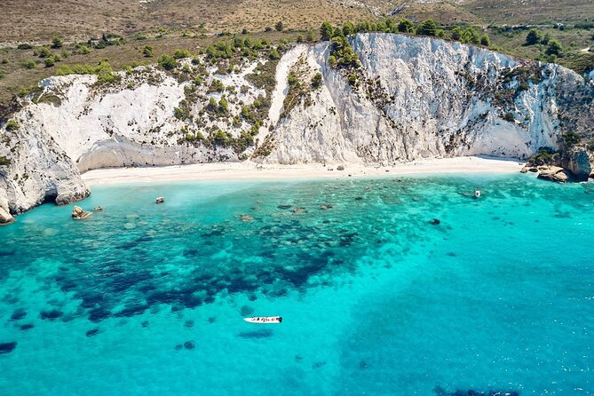 Cruise to White Rocks & Xi Beach with lunch and wine - Vardiani Island: a quiet shore with a lighthouse and wreck