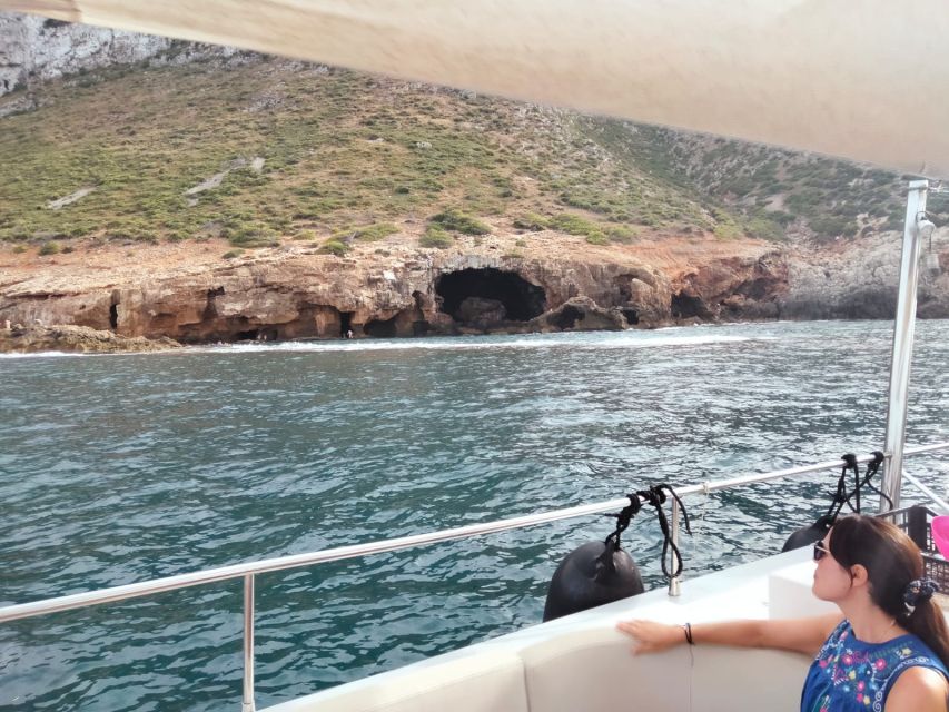Denia: Cova tallada Catamaran Trip w/ Mussel Tasting & Wine - What You Get for $18