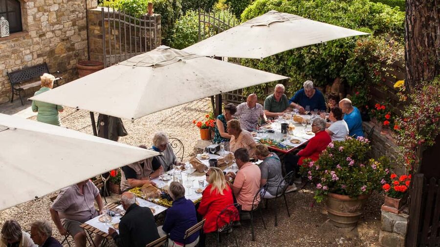 Discover Chianti Classico wines with a visit and tasting at Viticcio - Entering the Viticcio cellars