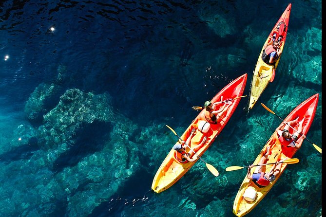 Dubrovnik: Sunset Kayaking & Snorkeling with water &wine - Betina Cave Means Swimming, Snorkeling, and Slippery Rocks