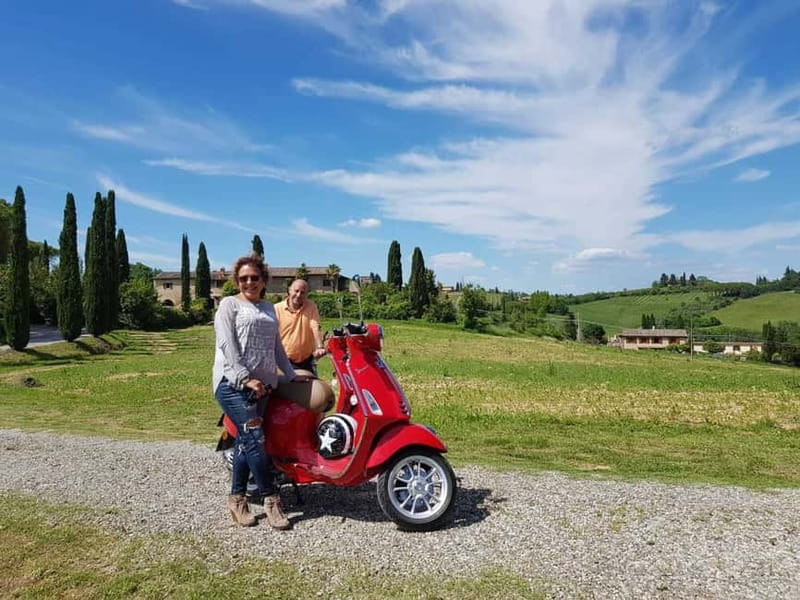 From Florence: Tuscany Vespa Tour with Lunch & Wine - A family-style winery stop with lunch and wine
