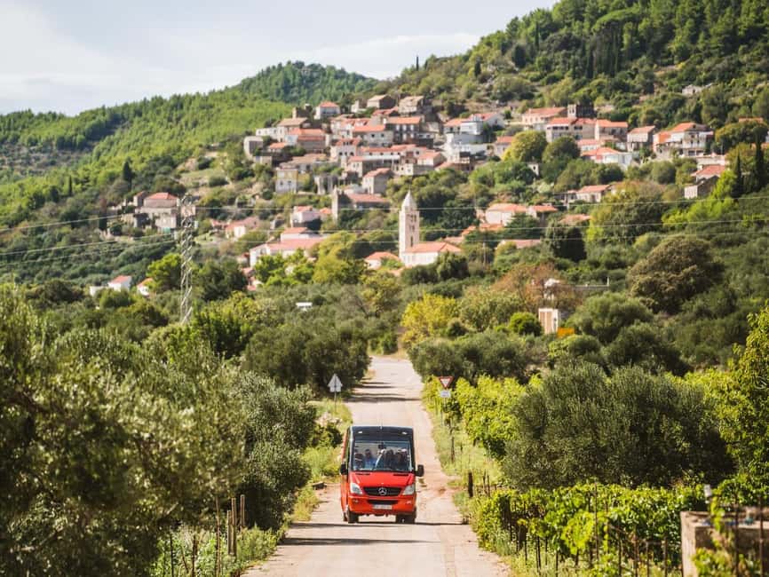 From Korcula Town: Local Wine & Sightseeing Half-Day Tour - Three wineries, three different stops