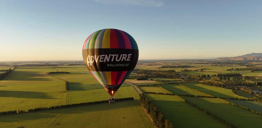 From Methven: Hot Air Balloon Flight in Canterbury with Wine - Floating above Methven and the Canterbury Plains