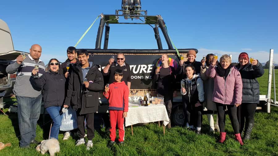 From Methven: Hot Air Balloon Flight in Canterbury with Wine - About an hour in the air