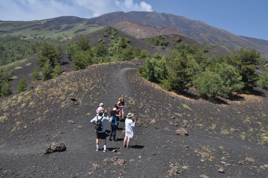 From Taormina: Full-Day Etna, Wine & Alcantara Canyons Tour - Hiking extinct craters at 2,000 meters