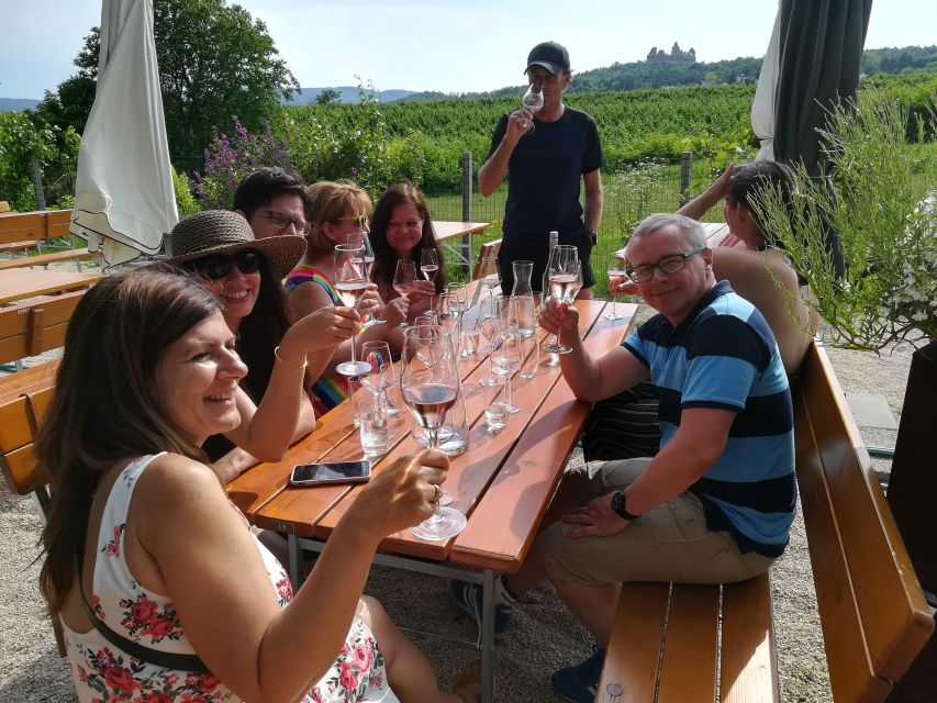 From Vienna: Half-day Countryside Wine Tour with Meal - First winery: four glasses and a closer look at local wine
