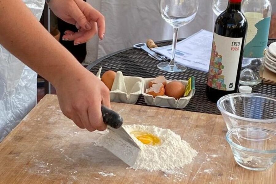 Genova: Homemade Pasta & Pesto Local Chef Class with Wine - Mixing and Shaping Fresh Pasta