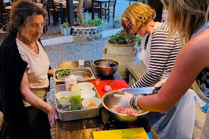 Greek Cuisine Cooking Class in Santorini with Recipes and Wine - Your first lesson: tzatziki and Greek salad