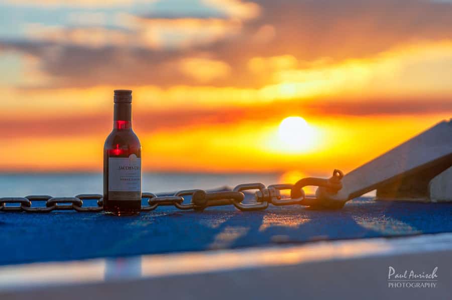 Hervey Bay: Relaxing Sunset Cruise with Champagne and Prawns - King prawns, grazing food, and a glass of Champagne