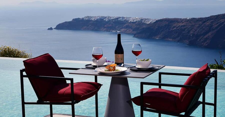 Imerovigli: Premium Wine Tasting with Caldera and Sea Views - The caldera view is part of the price