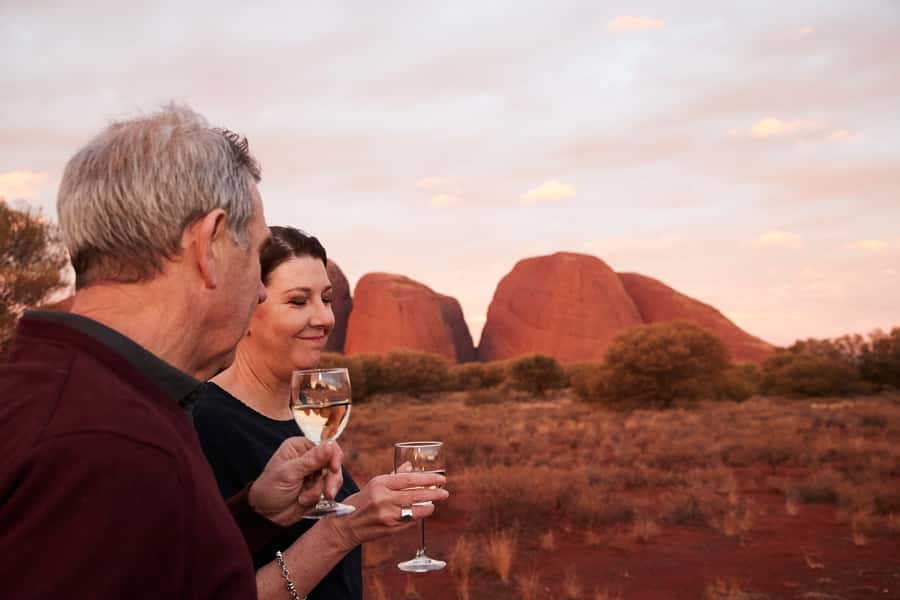 Kata Tjuṯa Sunset Tour with Sparkling Wine and Cheeseboard - The coach ride from the resort area