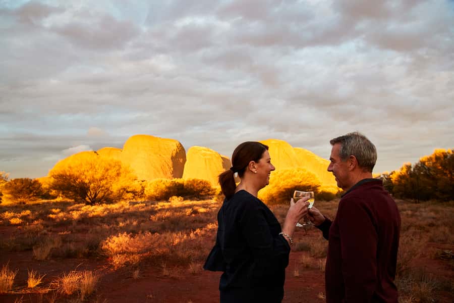 Kata Tjuṯa Sunset Tour with Sparkling Wine and Cheeseboard - Sparkling wine, snacks, and the real value of the price