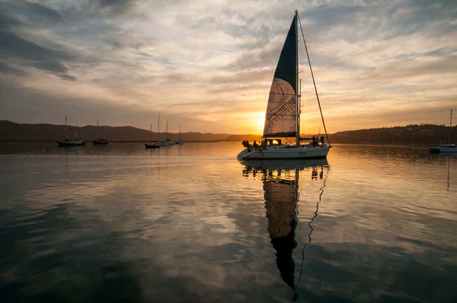 Knysna Sunset Sailing Cruise with Light Dinner and Wine - From Drydock Food Co to the Knysna lagoon