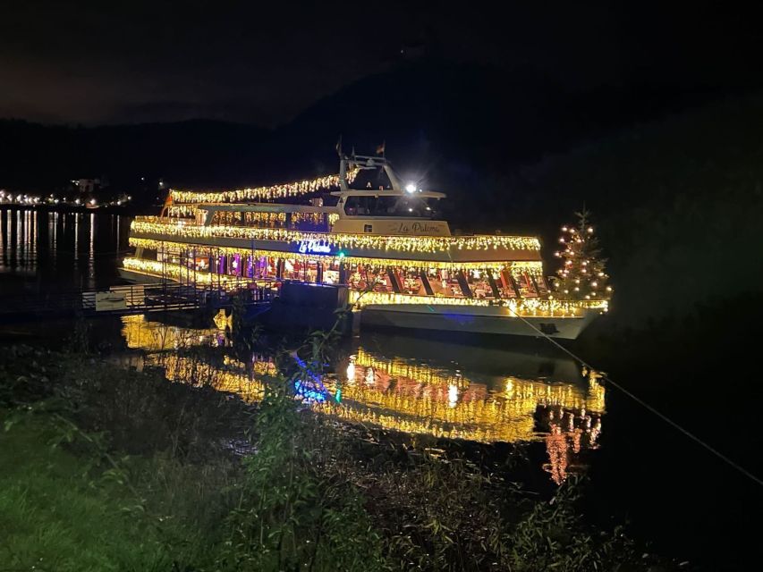 Koblenz: Christmas Boat Tour with Mulled Wine - Ehrenbreitstein Fortress above the river