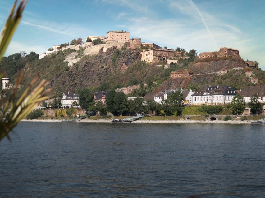 Koblenz: Christmas Boat Tour with Mulled Wine - Deutsches Eck from the water