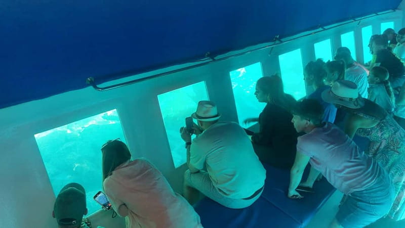 Larnaca: Sunset Cruise with Unlimited Wine & Beers - The semi-submarine cabin and underwater windows