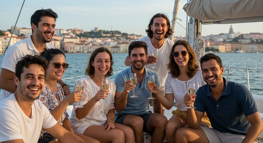 Lisbon: Champagne Sailing Tours - MAAT and the return to the marina