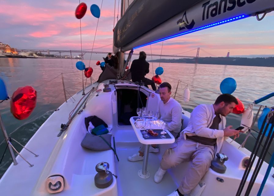 Lisbon: Sailboat Tour w/ Local Guide and Open Bar Green Wine - Belém Tower from the water