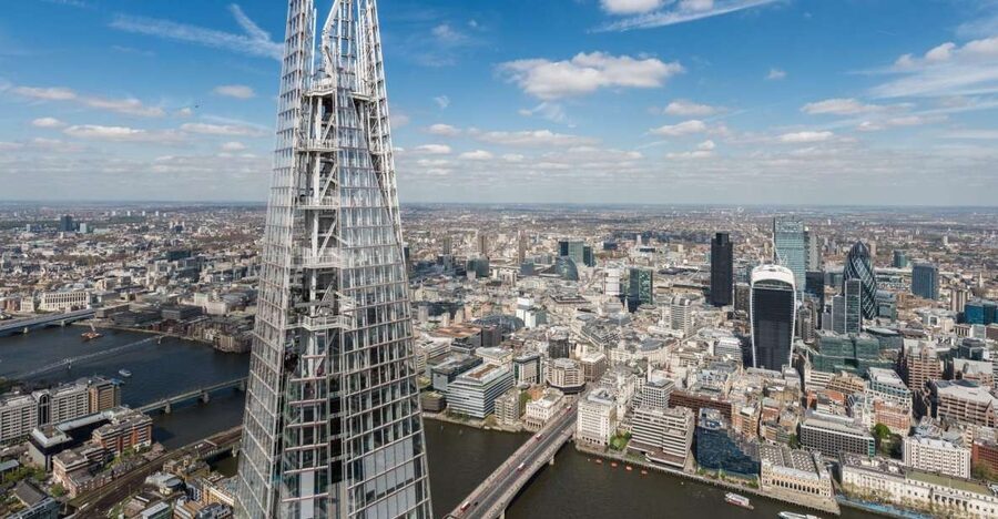 London: The Shard Entry Ticket with Champagne - What you can see from 40 miles up