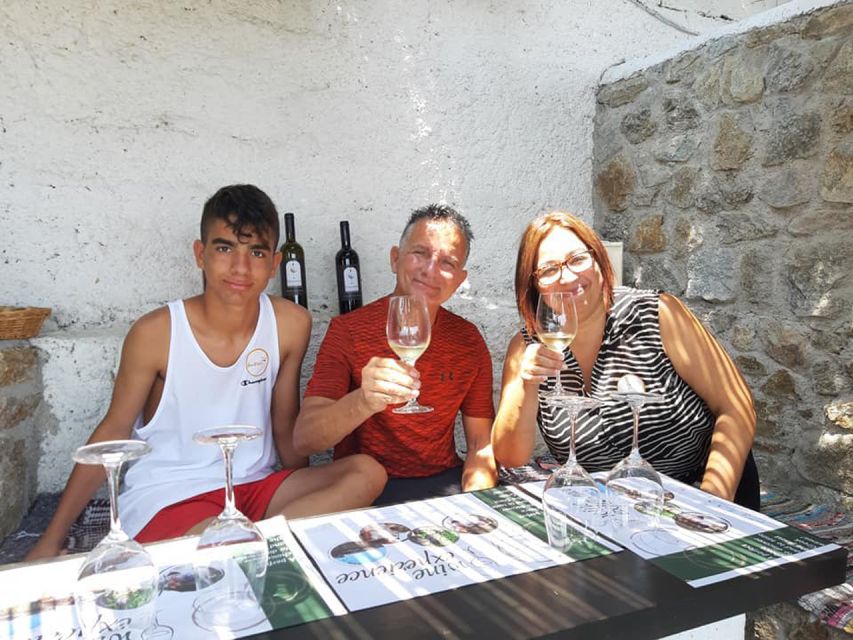 Mykonos: Wine Tasting at a Mykonian Farm - Sitting down with four Greek wines