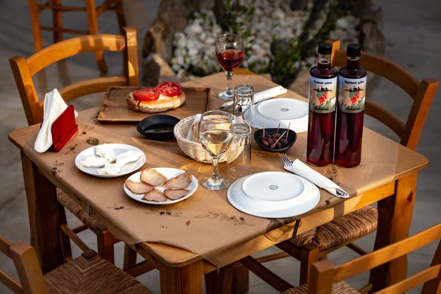 Mykonos: Winery Vineyard Experience with Food & Wine Tasting - Traditional music changes the mood