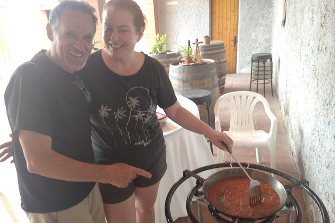 Paella Class, Winery & Bike Ride - Free Hotel Pickup from Sitges - Inside Caves Romagosa Torne