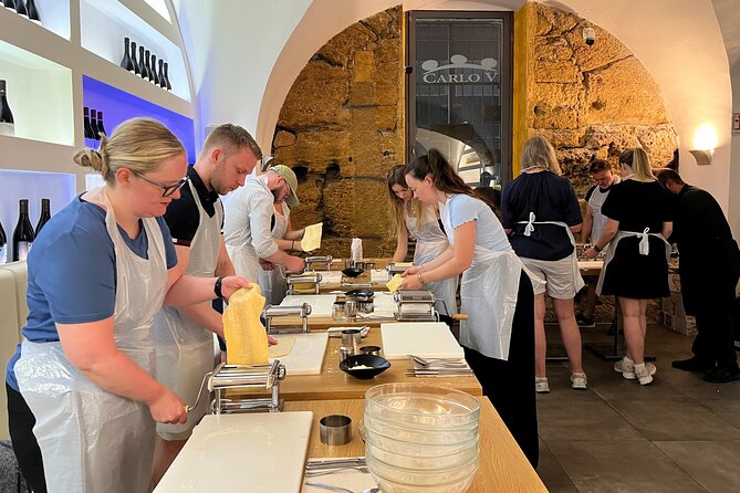 Palermo: Pasta and Tiramisu Small Group Cooking Class with Wine - From Piazza Bologni to the restaurant kitchen