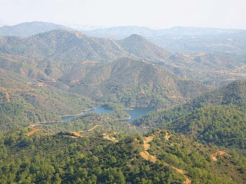 Paphos: Scenic Troodos Mountains Tour with Wine Tasting - Mountain views toward Morphou Bay