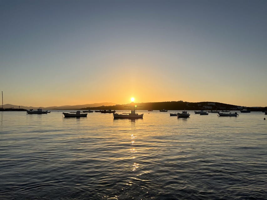 Paros: Sunset Boat Trip with Soft Drinks and Local Wine - Leaving Pounda for northern Antiparos