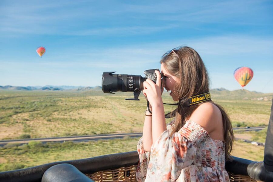 Phoenix: Hot Air Balloon Ride with Champagne and Catering - Watching the balloon come alive at Deer Valley Airport