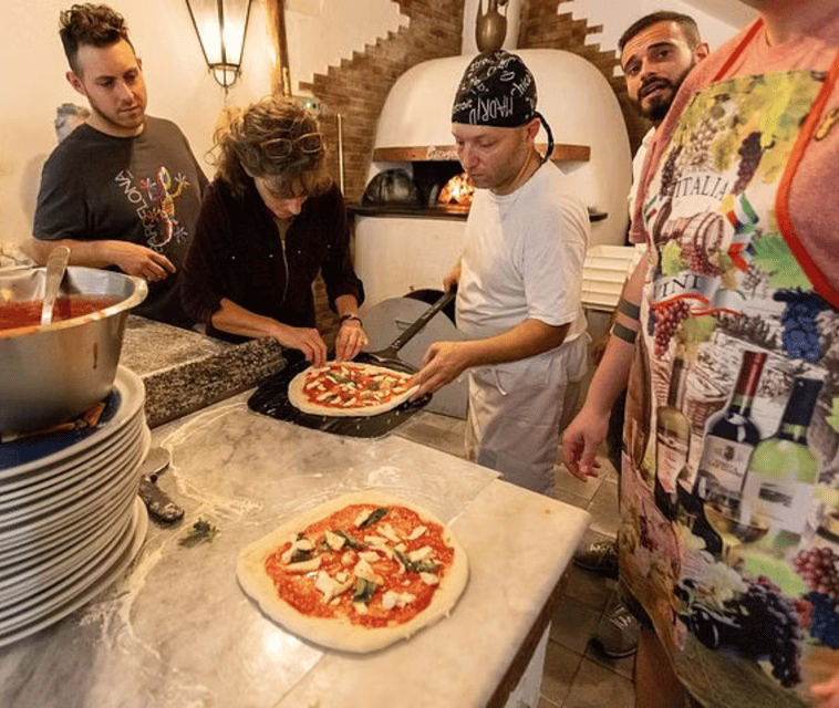 Pizza-Making Workshop by night with glass of wine - Making Neapolitan dough in the heart of Naples