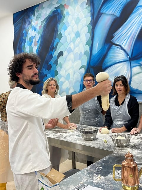 Pizza-Making Workshop by night with glass of wine - Local ingredients before the oven