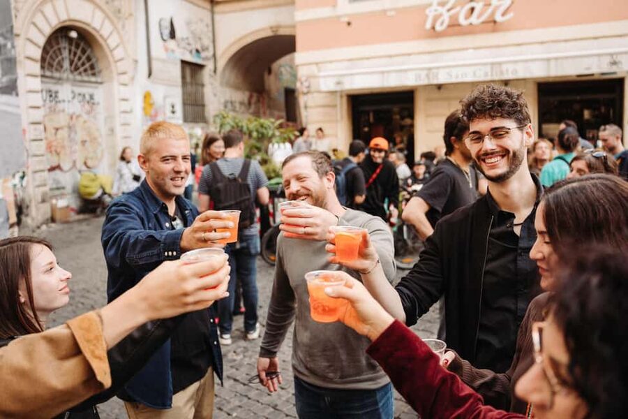 Rome Food Tour: Trastevere Aperitivo, Wine & Pasta Dinner - Starting with prosecco at Enoteca La Vite